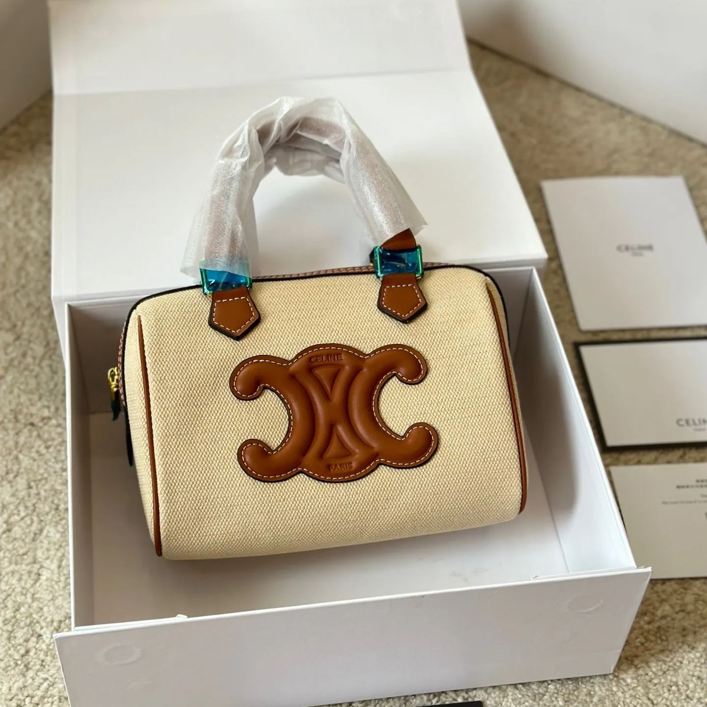 CELINE セリーヌ スモール ボストン キュイル トリオンフ