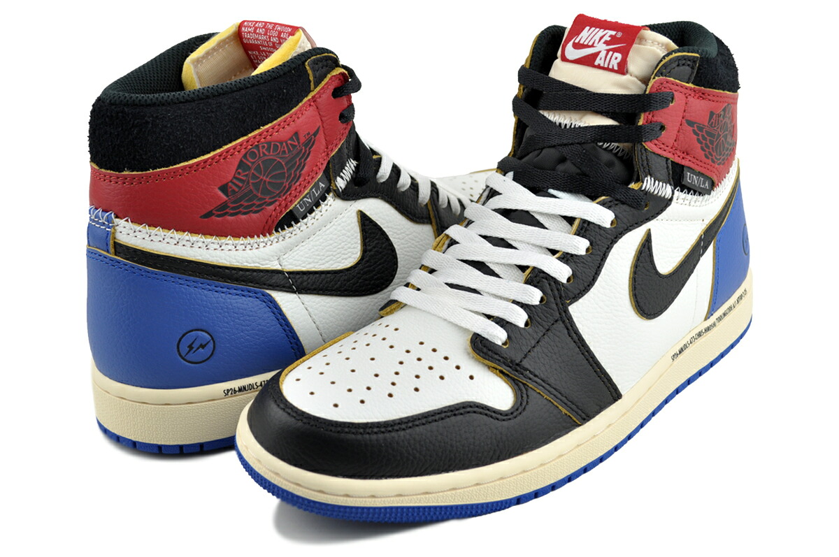NIKE FRAGMENT UNION AIR JORDAN 1 RETRO HI OG SP blk/wht-varsity red io7847-002 商品画像 2