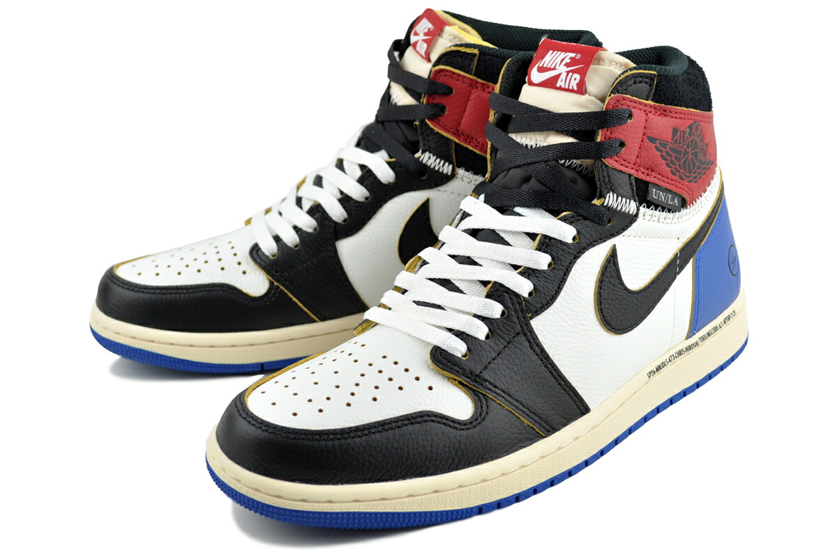 NIKE FRAGMENT UNION AIR JORDAN 1 RETRO HI OG SP blk/wht-varsity red io7847-002 商品画像 3