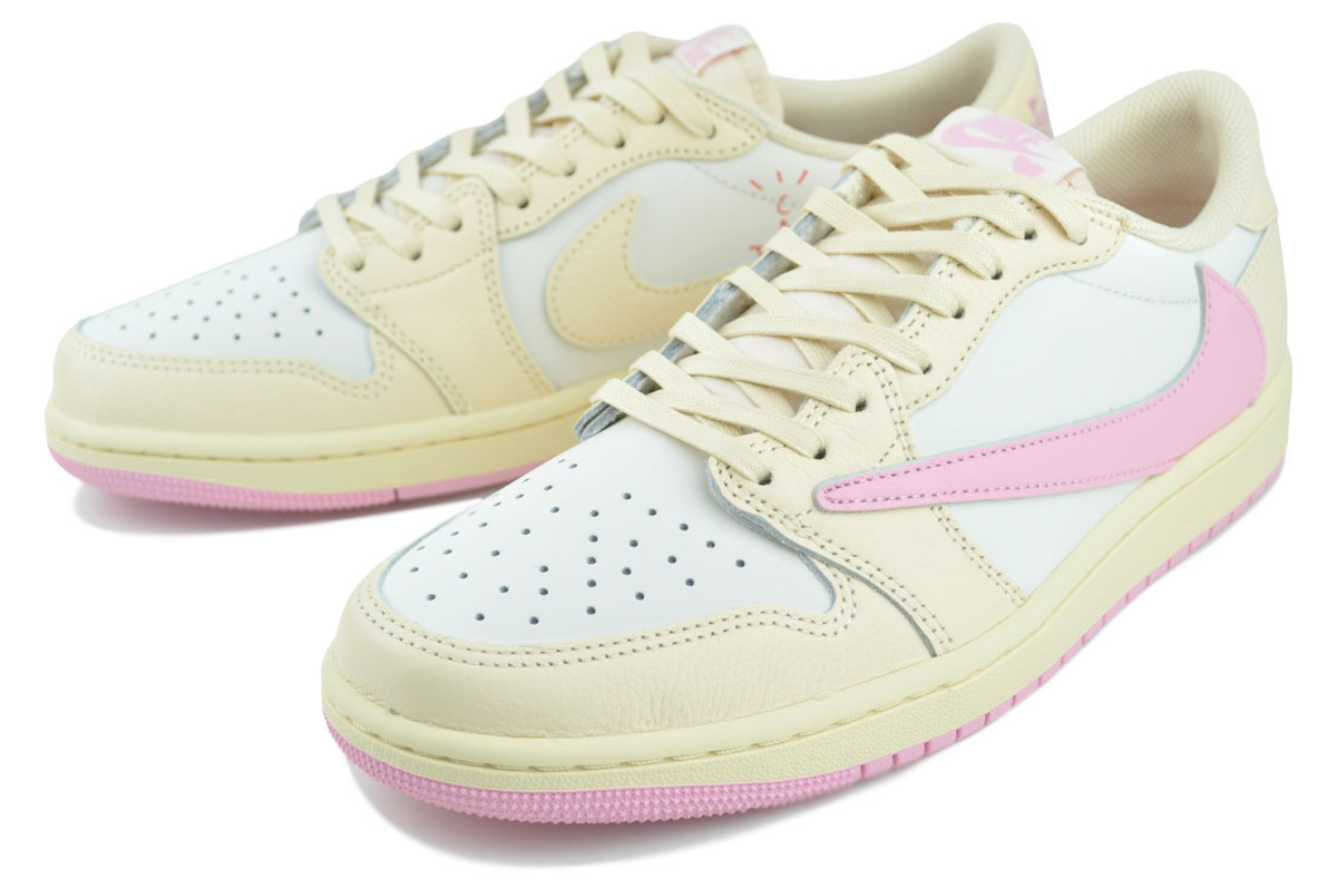 NIKE AIR JORDAN 1 LOW OG SP TRAVIS SCOTT muslin/shy pink-sail iq7604-100 商品画像 3