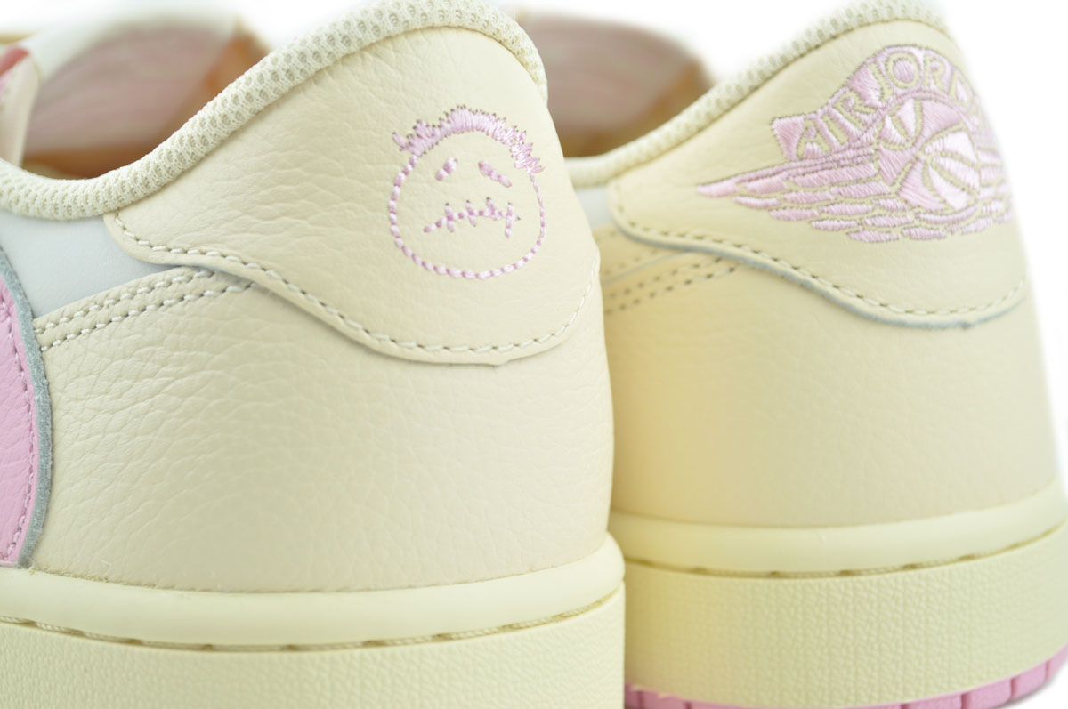 NIKE AIR JORDAN 1 LOW OG SP TRAVIS SCOTT muslin/shy pink-sail iq7604-100 商品画像 7