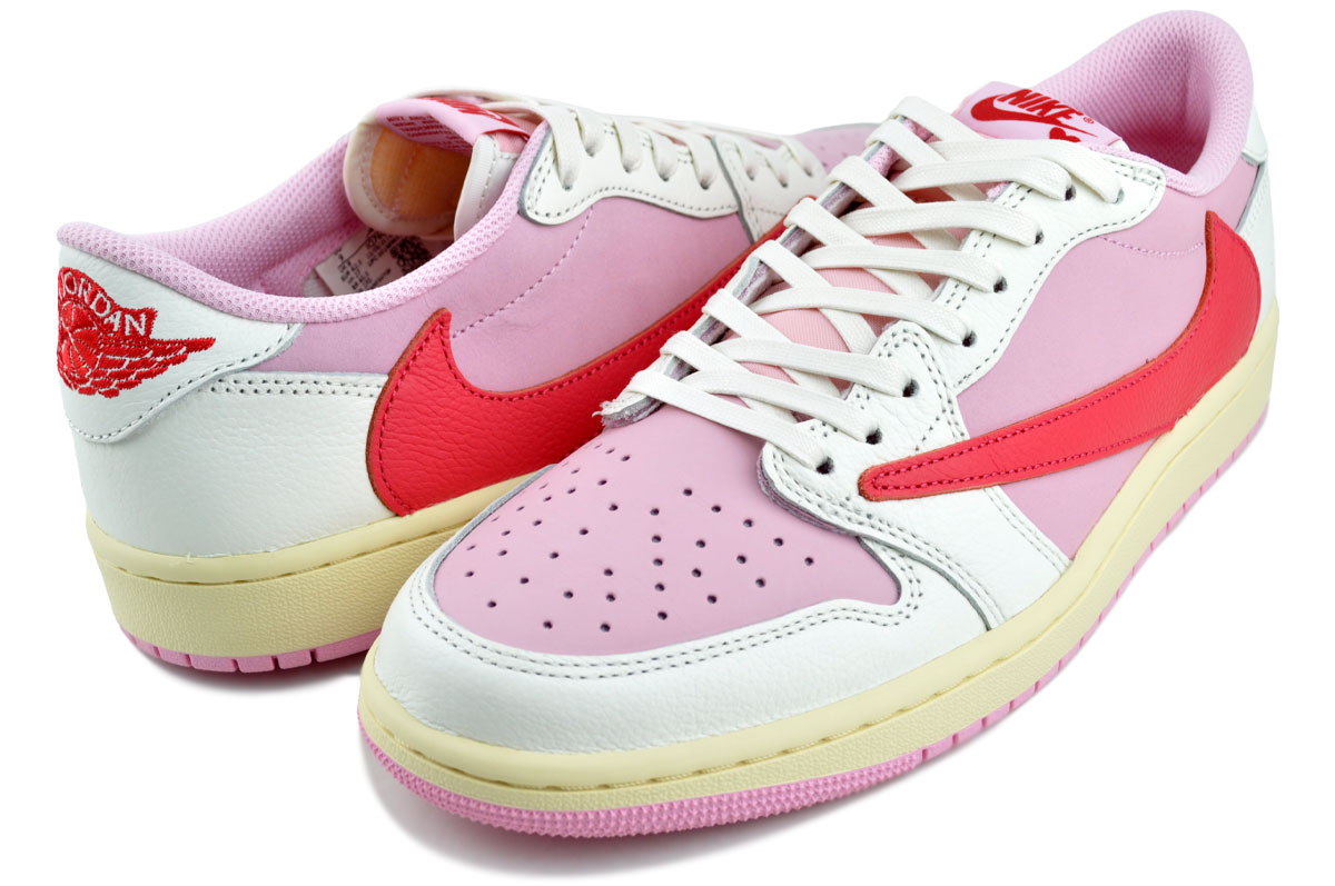 NIKE AIR JORDAN 1 LOW OG SP TRAVIS SCOTT sail/tropical pink-shy pink iq7604-101 商品画像 2