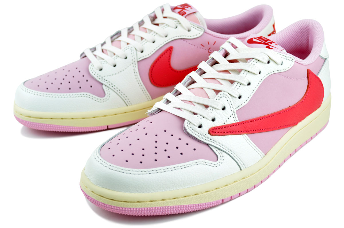 NIKE AIR JORDAN 1 LOW OG SP TRAVIS SCOTT sail/tropical pink-shy pink iq7604-101 商品画像 3