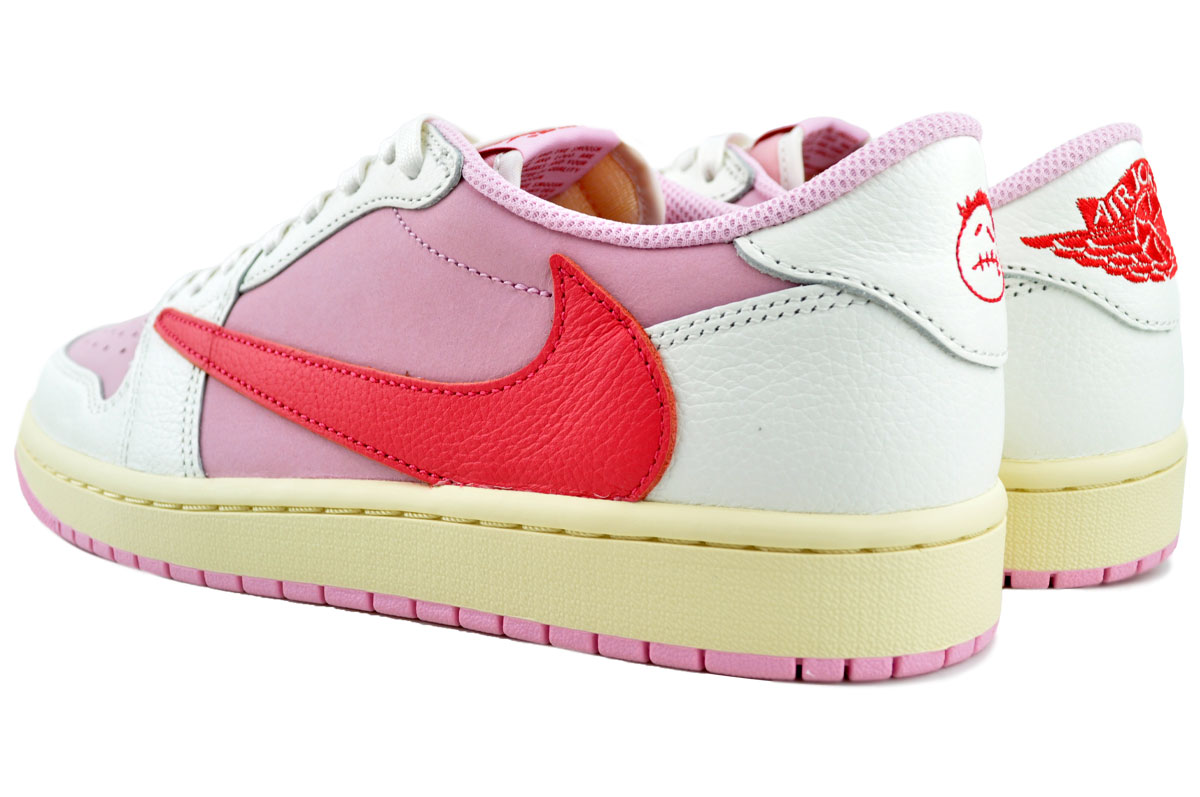 NIKE AIR JORDAN 1 LOW OG SP TRAVIS SCOTT sail/tropical pink-shy pink iq7604-101 商品画像 4