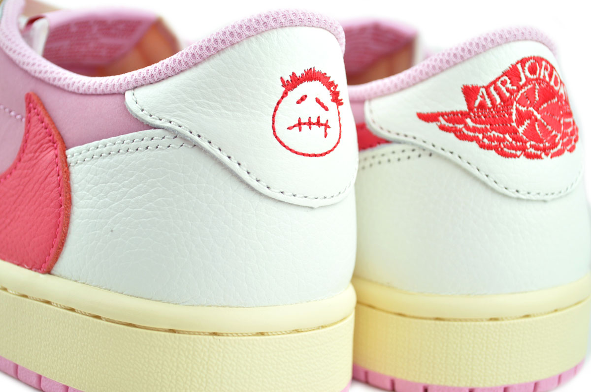 NIKE AIR JORDAN 1 LOW OG SP TRAVIS SCOTT sail/tropical pink-shy pink iq7604-101 商品画像 7