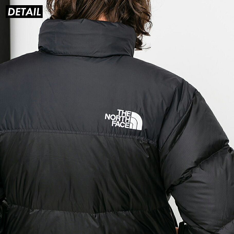 THE NORTH FACE 1996 RETRO NUPTSE JACKET BLACK NF0A3C8D 700刺繍ディテール