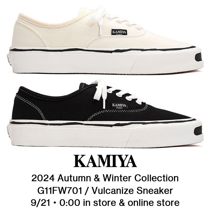 KAMIYA カミヤ / Vulcanize Sneaker  KAMIYA-G11FW701  white / black