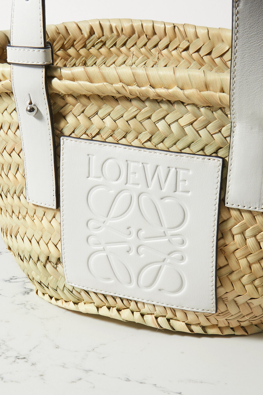 ∞∞ LOEWE ∞∞ Small leather-trimmed バスケットバッグ ☆