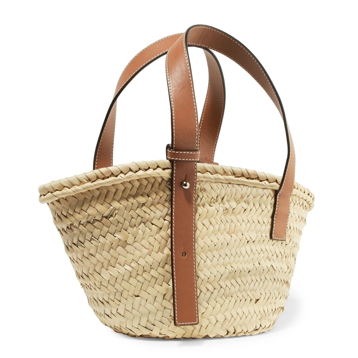 ∞∞ LOEWE ∞∞ Small leather-trimmed バスケットバッグ ☆