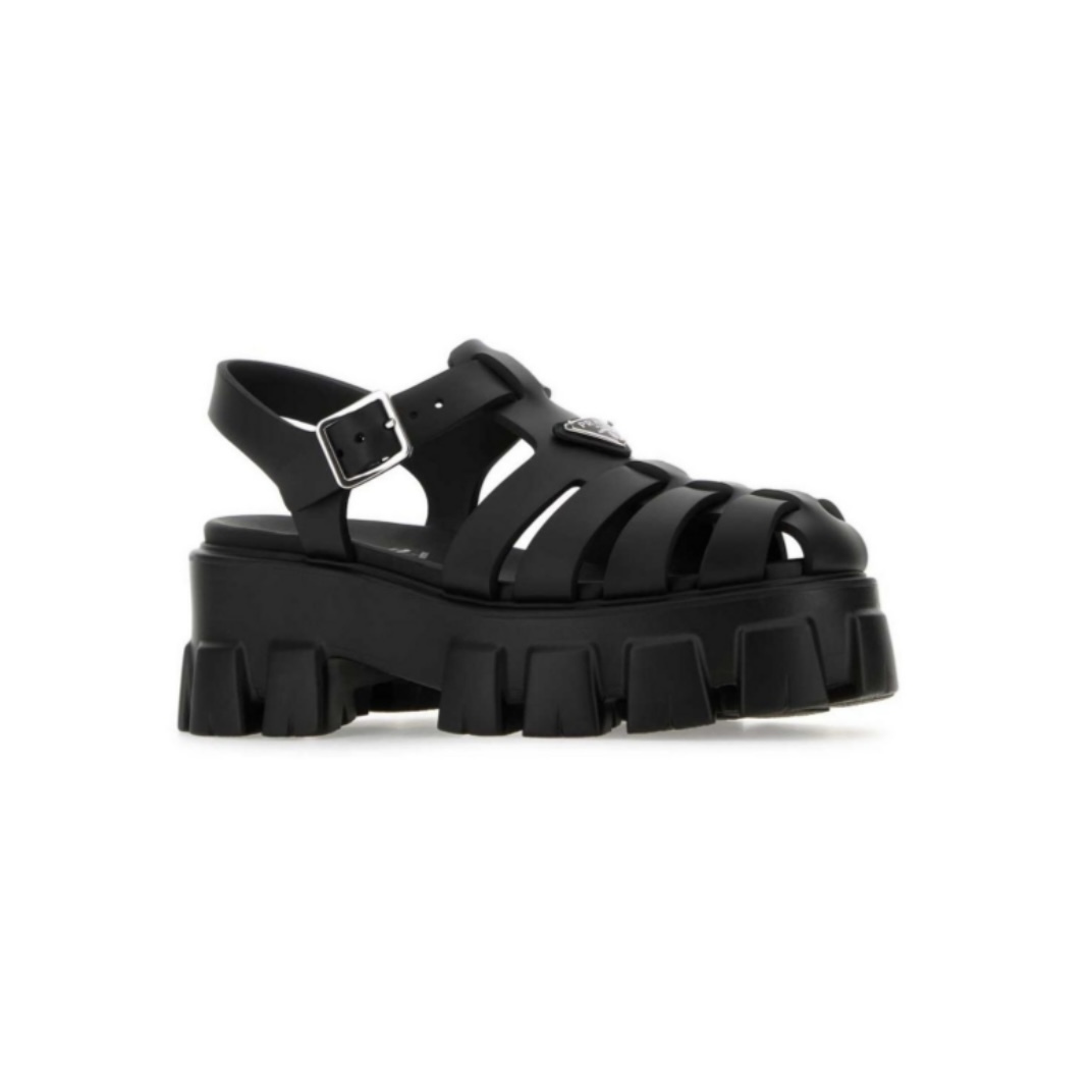 PRADA■レディース フォームラバー サンダル Black