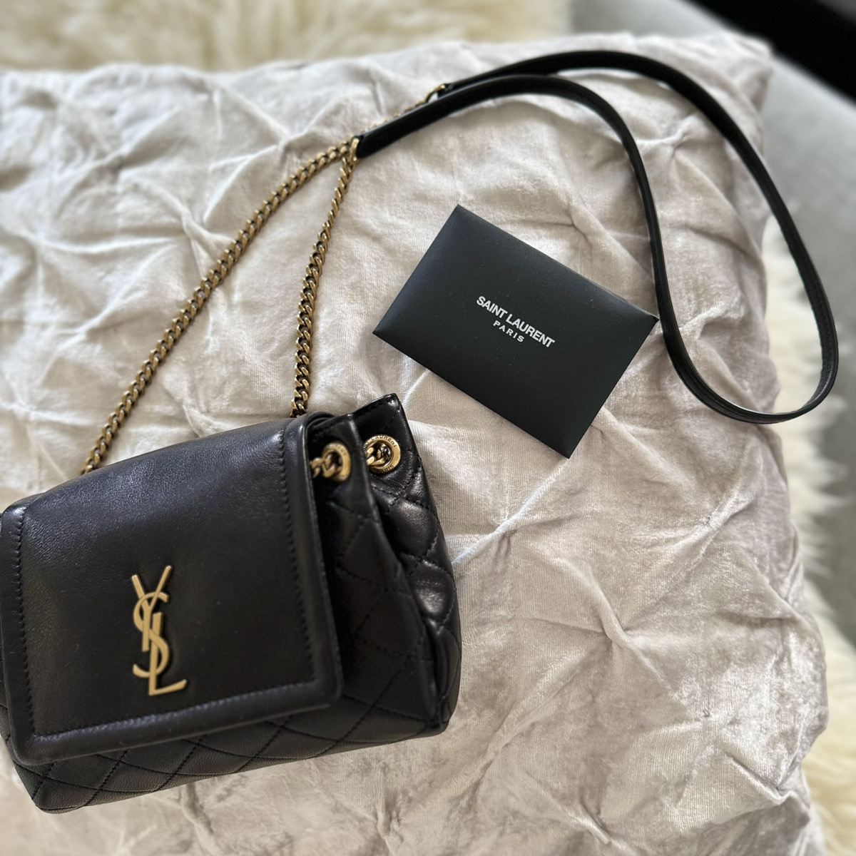 関税送料込国内発送★SAINT LAURENT モノグラム ミニ ノリータ