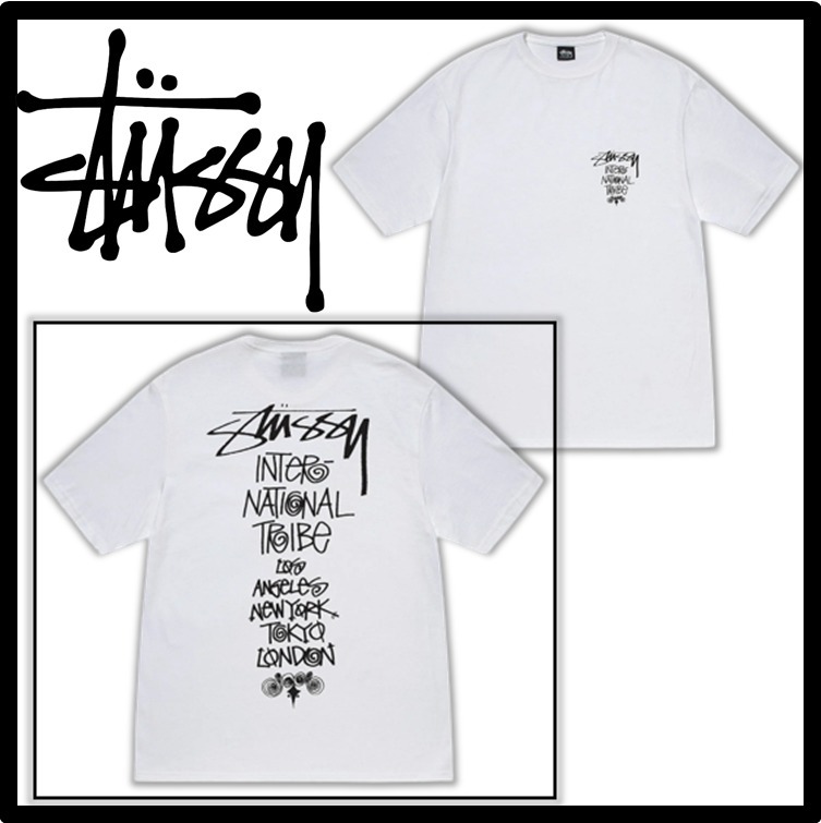 ★税込★STUSSYブランド★TRIBE STACK TEEスタイル★Tシャツ★ホワイト