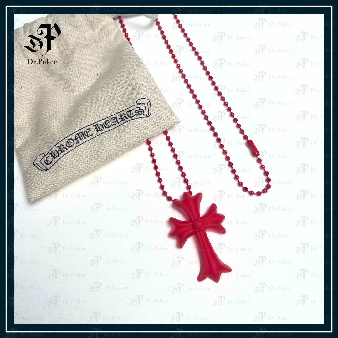 Chrome Hearts シリコン CHクロス ネックレス ボールチェーン