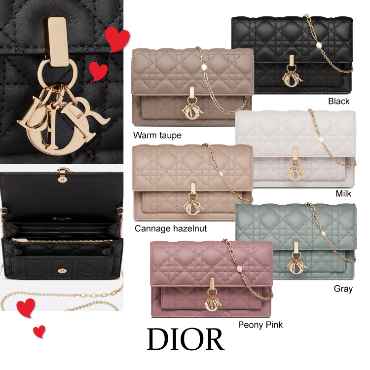 【人気】DIOR ディオール★LADY DIOR ラムスキン チェーンバッグ