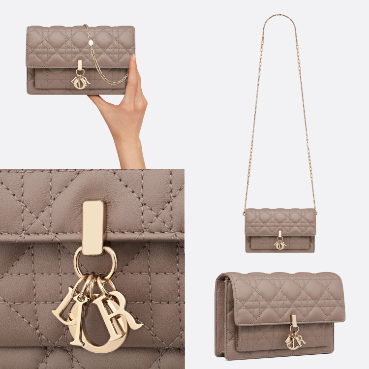 【人気】DIOR ディオール★LADY DIOR ラムスキン チェーンバッグ