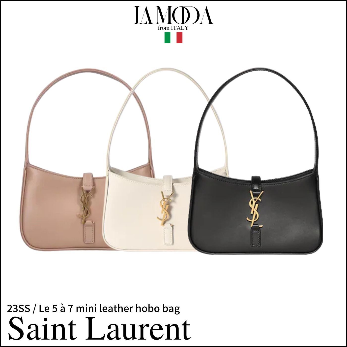 SAINT LAURENT LE 5 A 7 ミニ ホーボー（スムースレザー）