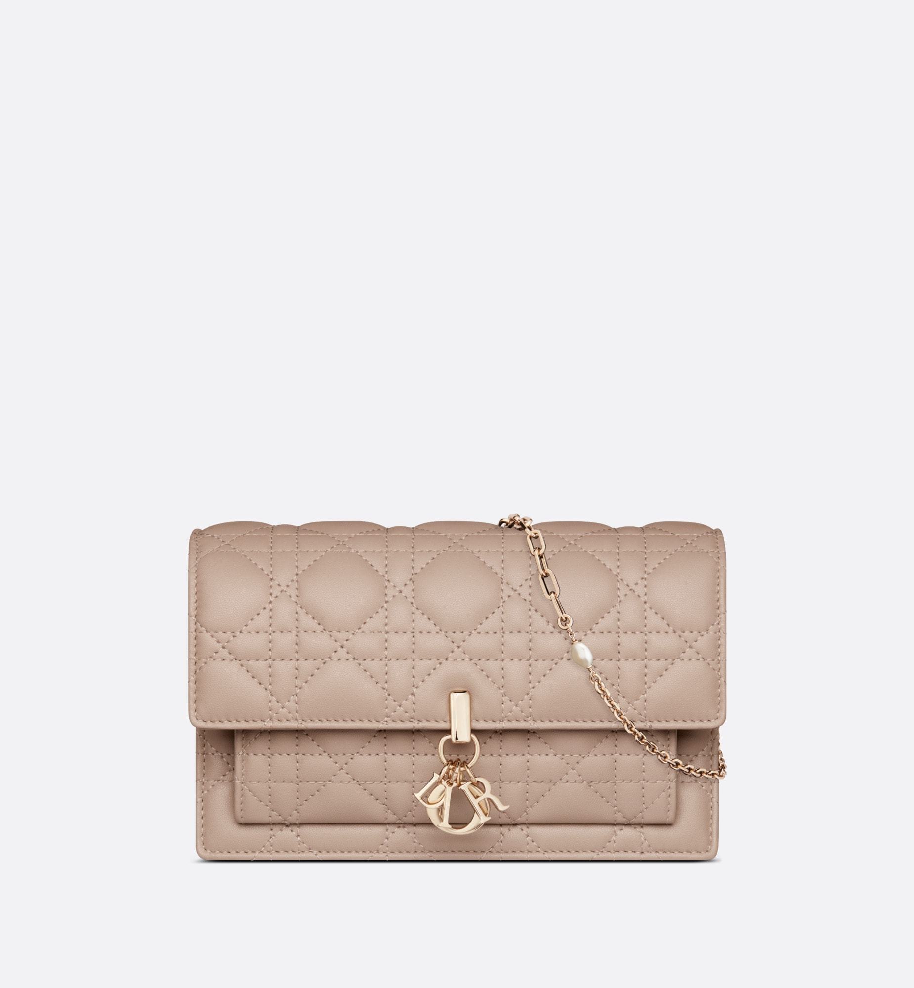 【人気】DIOR ディオール★LADY DIOR ラムスキン チェーンバッグ