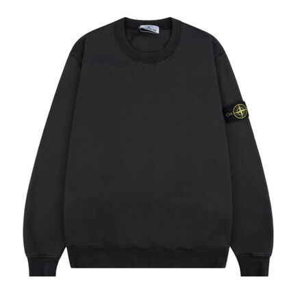 STONE ISLAND ロゴパッチ コットンフリース クルーネックスウェット 商品画像2