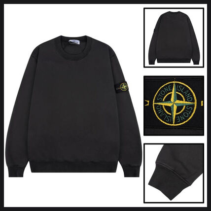 STONE ISLAND ロゴパッチ コットンフリース クルーネックスウェット 商品画像1