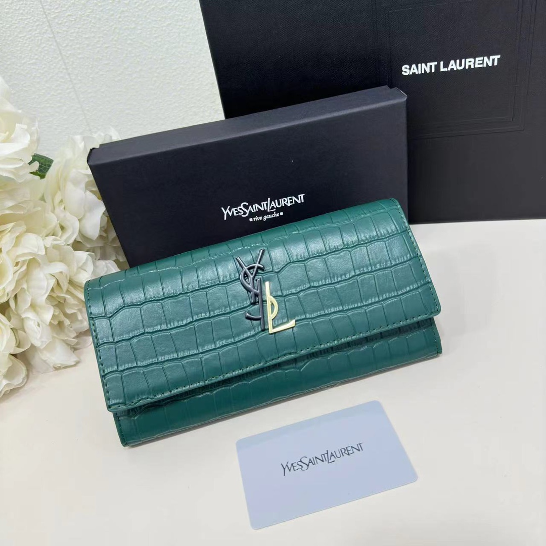 SAINT LAURENT 【入手困難】クロコダイル柄長財布 ★全色★
