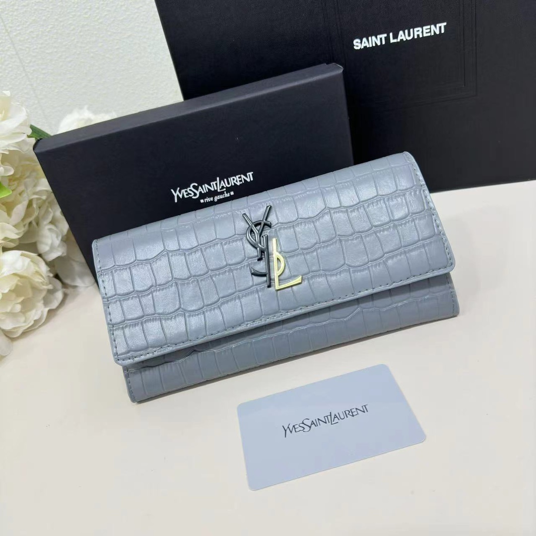 SAINT LAURENT 【入手困難】クロコダイル柄長財布 ★全色★