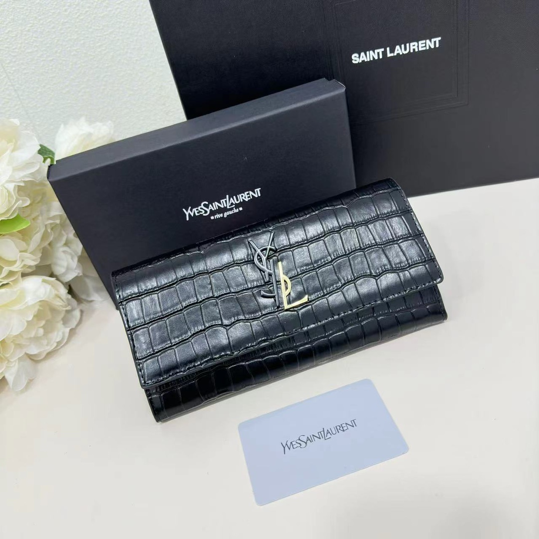 SAINT LAURENT 【入手困難】クロコダイル柄長財布 ★全色★