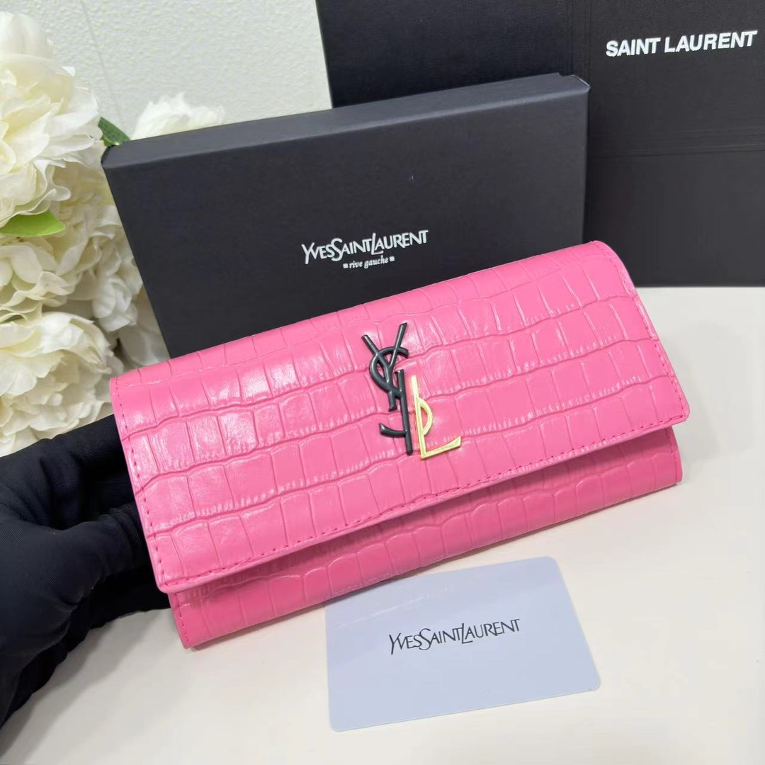 SAINT LAURENT 【入手困難】クロコダイル柄長財布 ★全色★