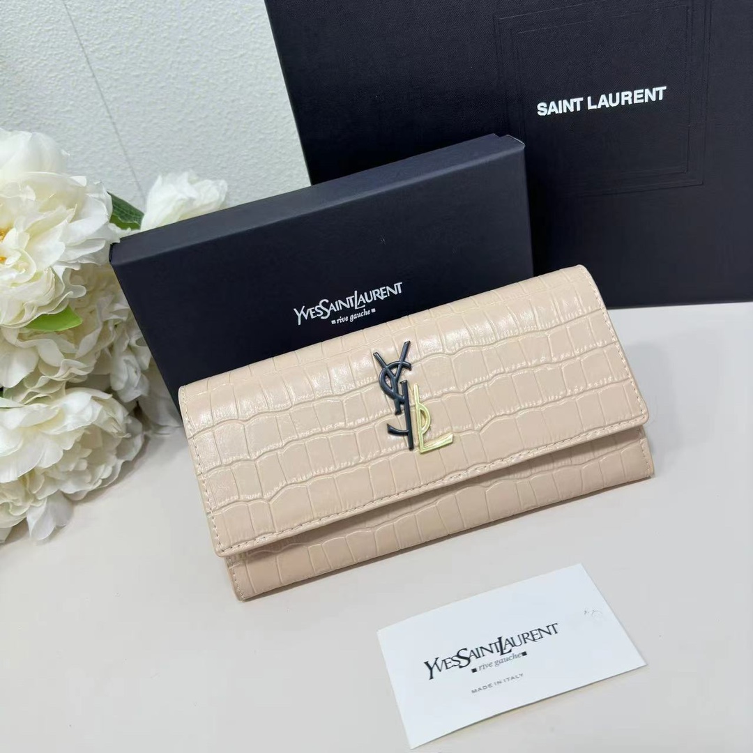 SAINT LAURENT 【入手困難】クロコダイル柄長財布 ★全色★