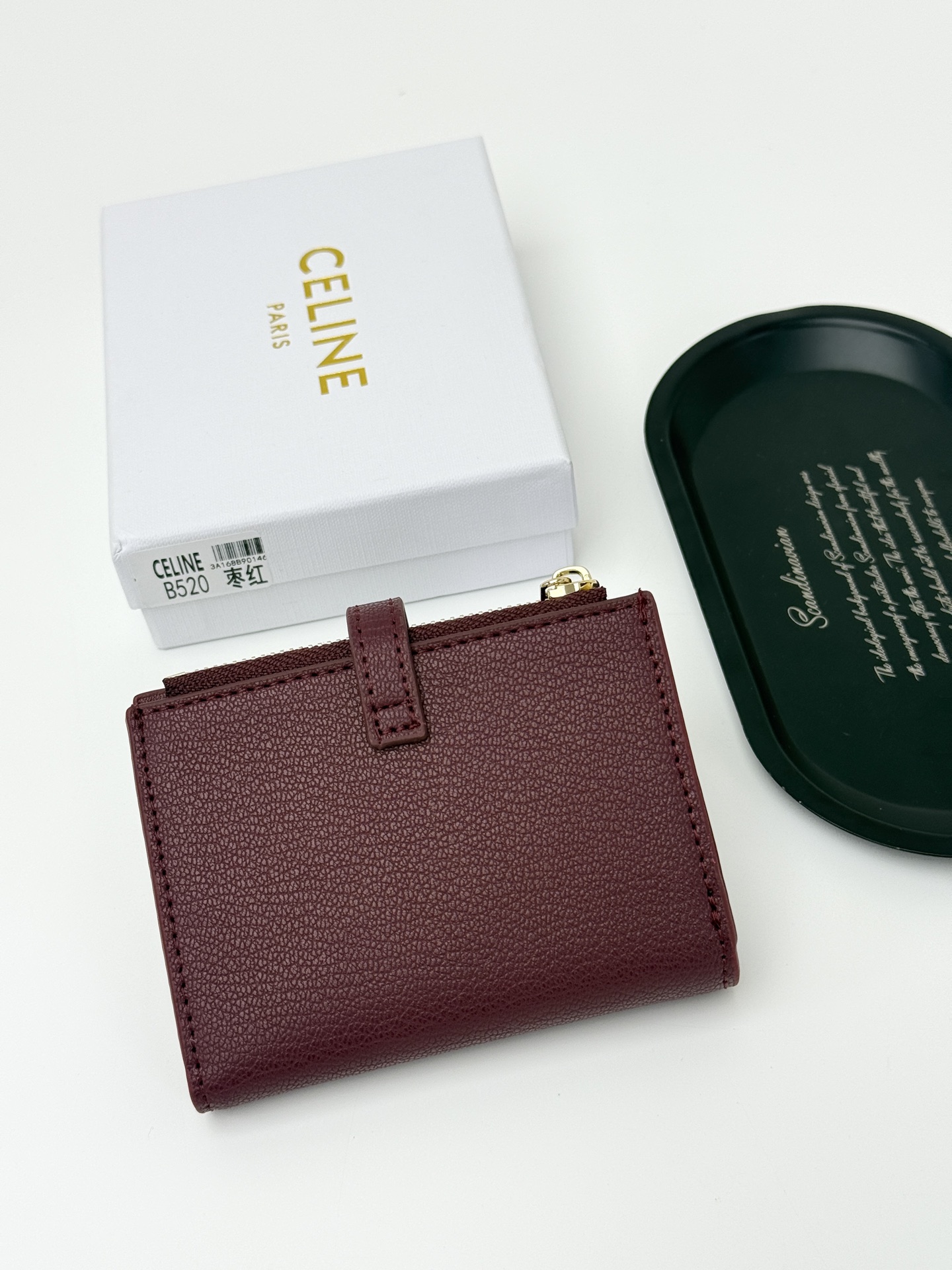CELINE トリオンフ コンパクトウォレット ボルドー