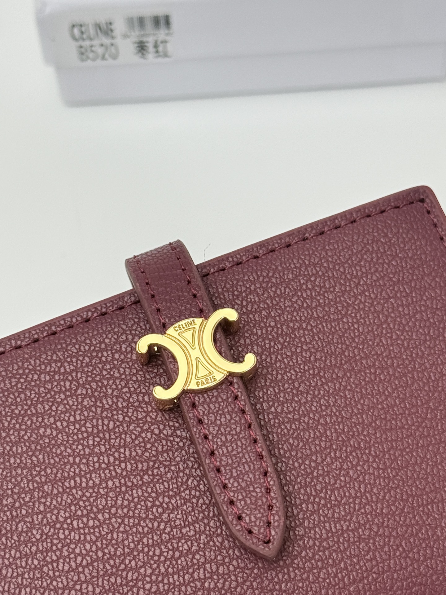 CELINE トリオンフ コンパクトウォレット ボルドー