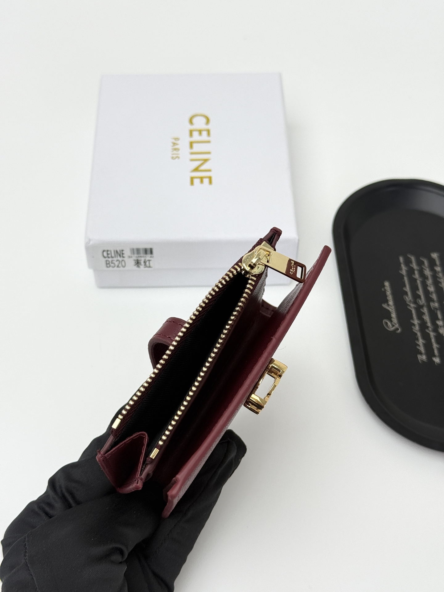 CELINE トリオンフ コンパクトウォレット ボルドー