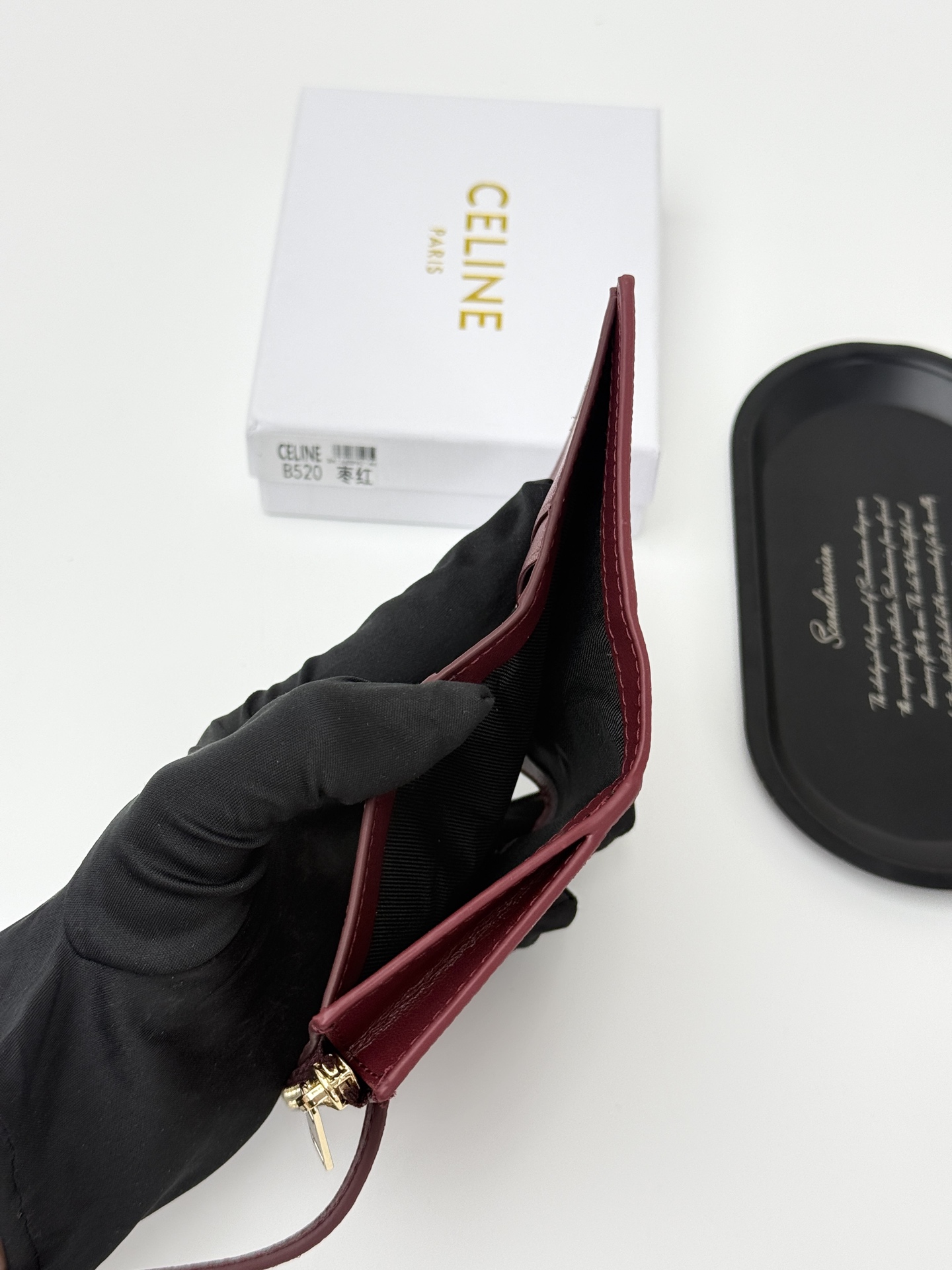 CELINE トリオンフ コンパクトウォレット ボルドー