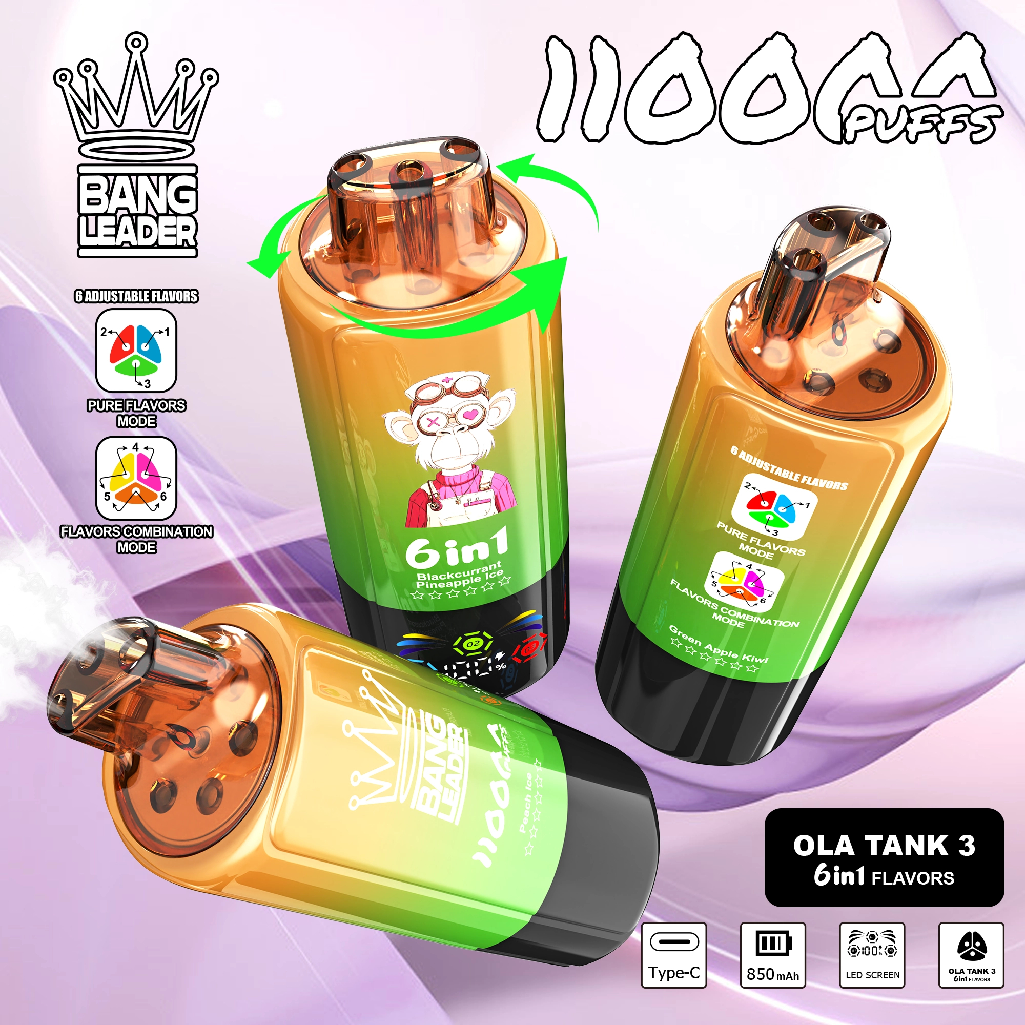 Bang Leader 110000口 ― 110K 究極の6-in-1使い捨て電子タバコ