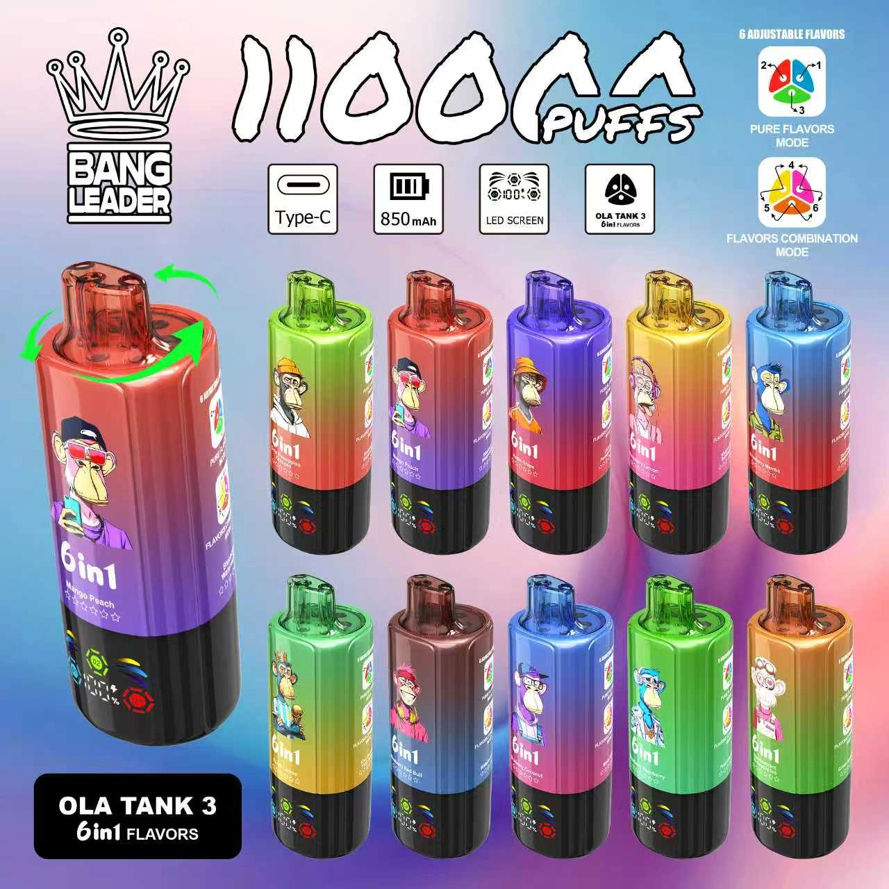 Bang Leader 110000口 ― 110K 究極の6-in-1使い捨て電子タバコ