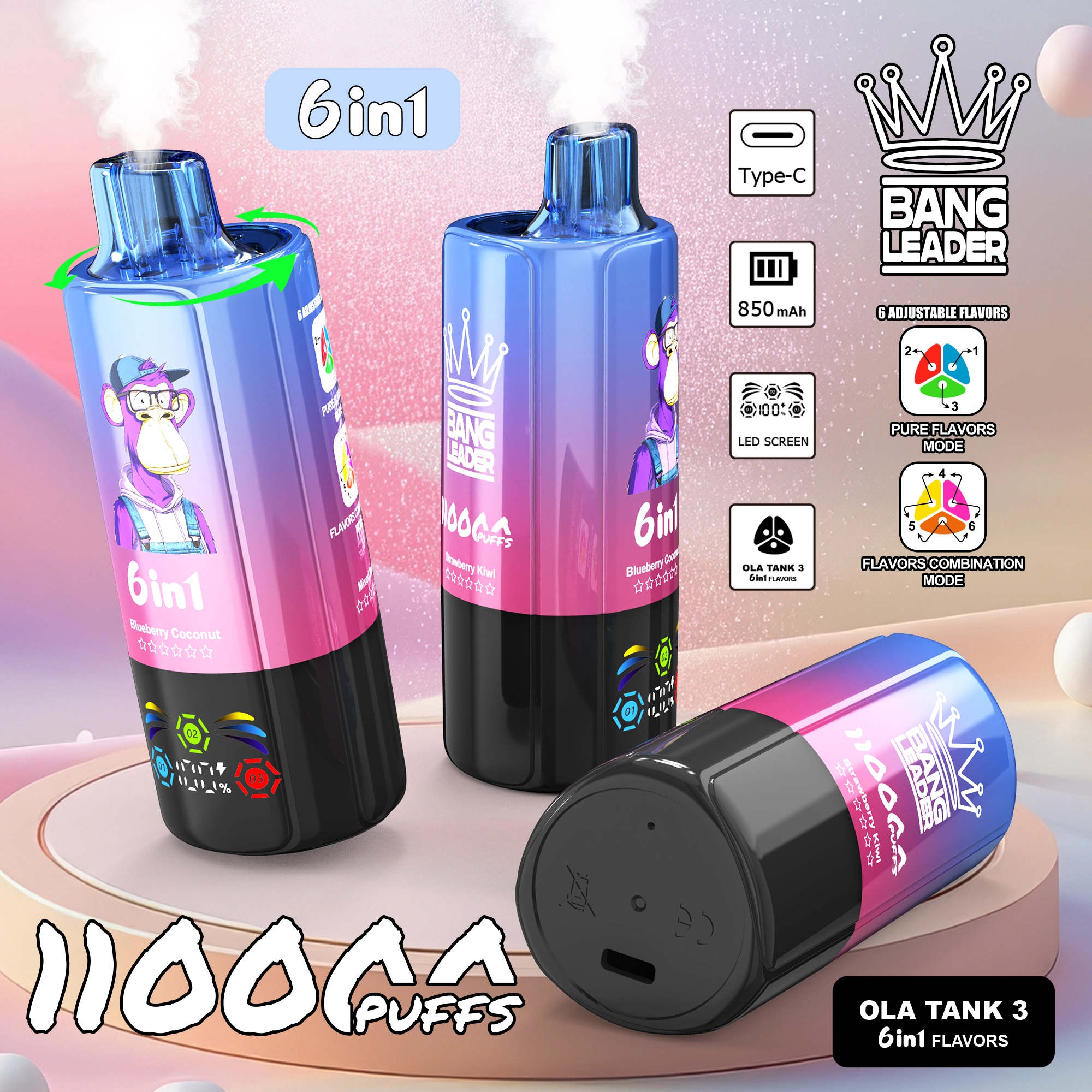 Bang Leader 110000口 ― 110K 究極の6-in-1使い捨て電子タバコ