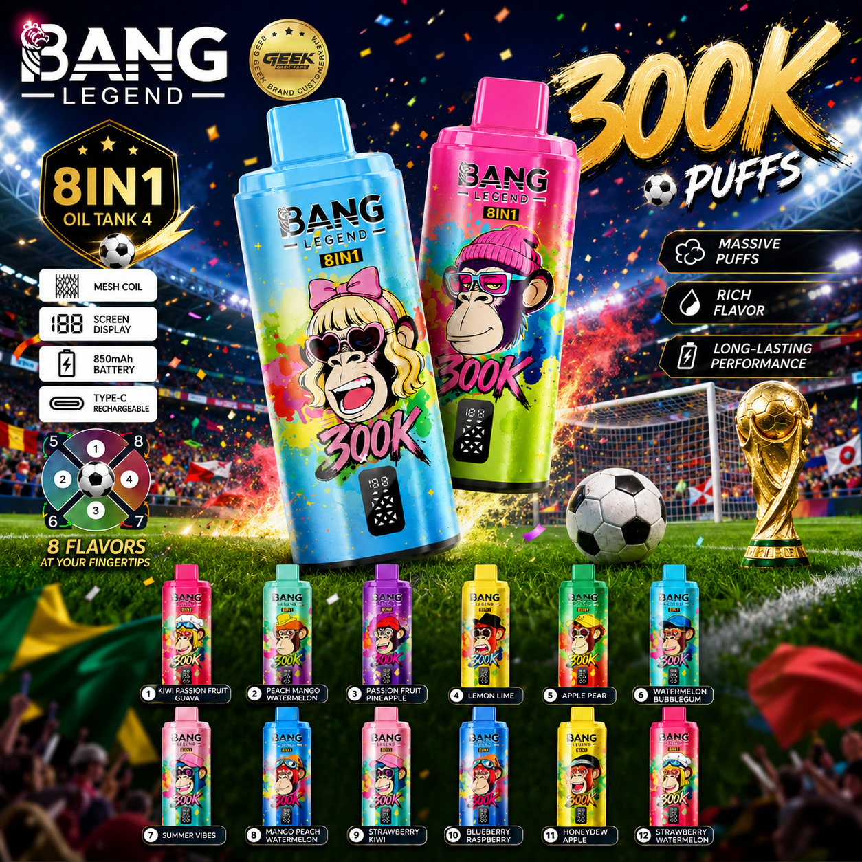 BANG LEGEND GEEK 300K 8in1