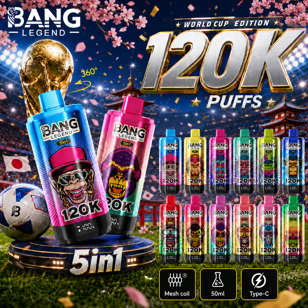 Bang Disposable Vape 120,000 Puffs（120Kパフ）