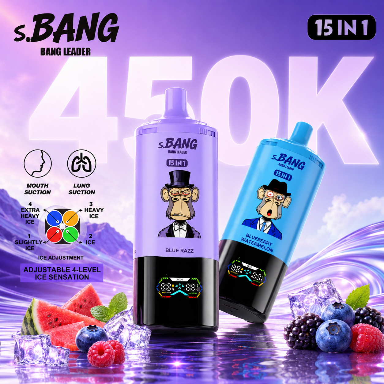 BANG LEADER STOLL 450K Puffs-15 in 1 Flavors