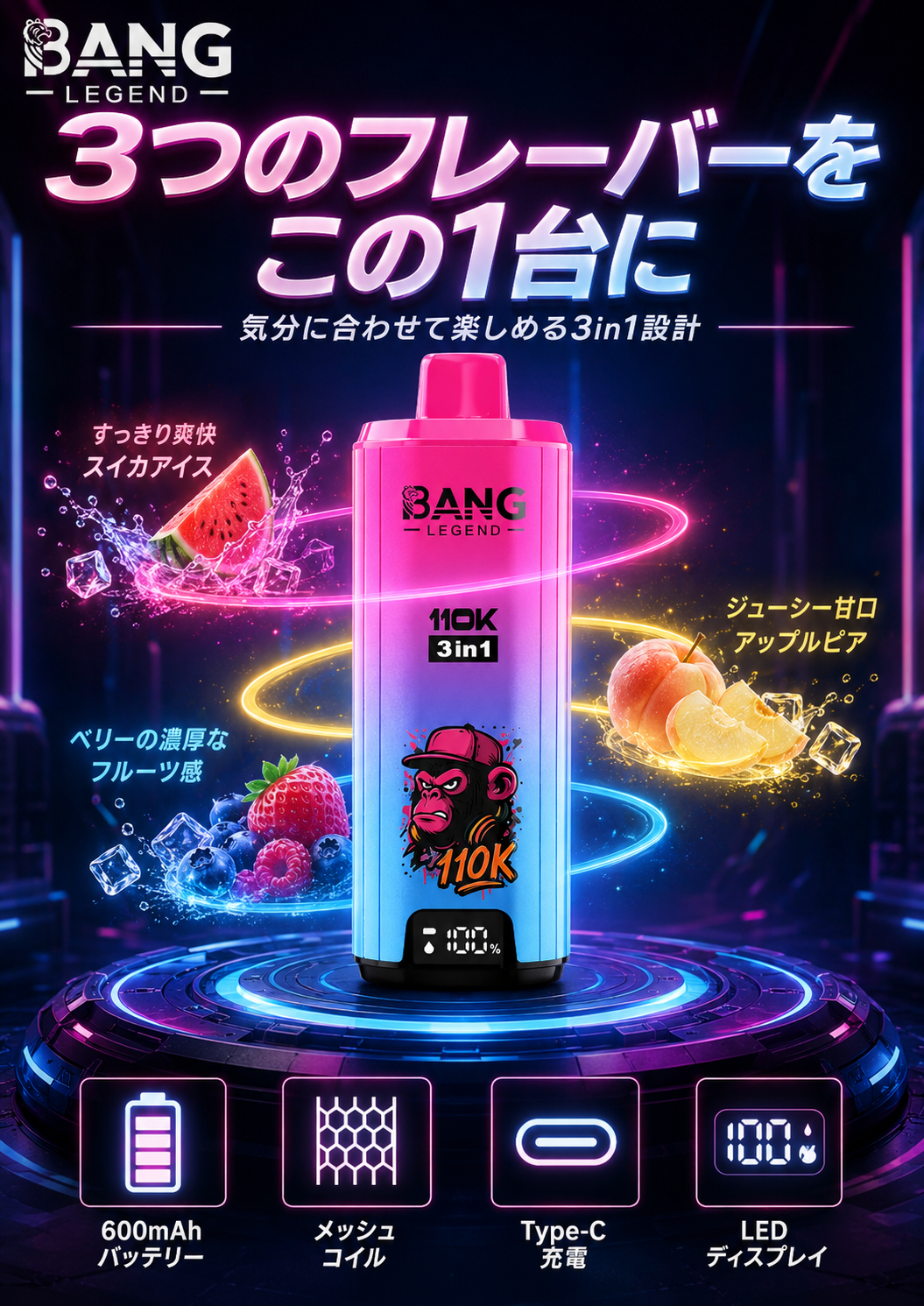 BANG LEGEND 110K 機能紹介