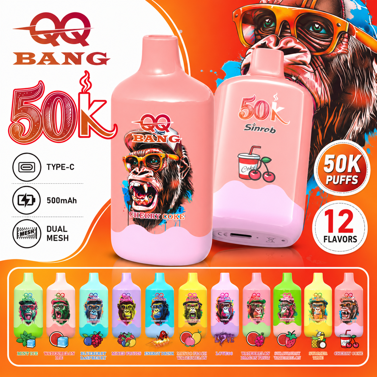 QQ BANG 50K シングルフレーバーデバイス｜充電式・ロングユース