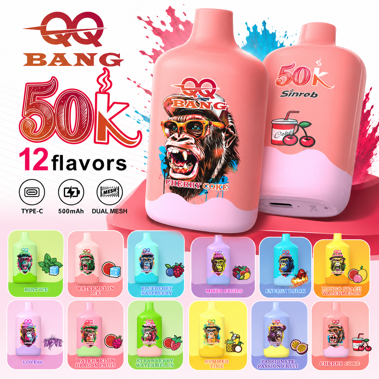 QQ BANG 50K シングルフレーバーデバイス 全12種類