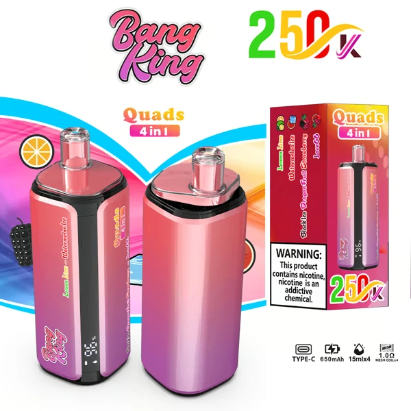 BANG KING 250K Puffs DSK074 Quads 4in1 Tastes