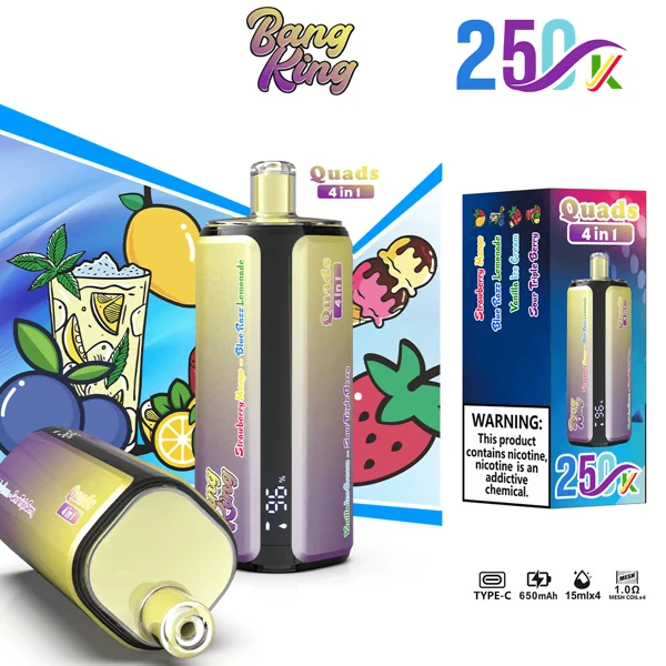 BANG KING 250K Puffs DSK074 Quads 4in1 Tastes