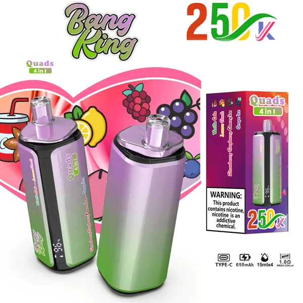 BANG KING 250K Puffs DSK074 Quads 4in1 Tastes