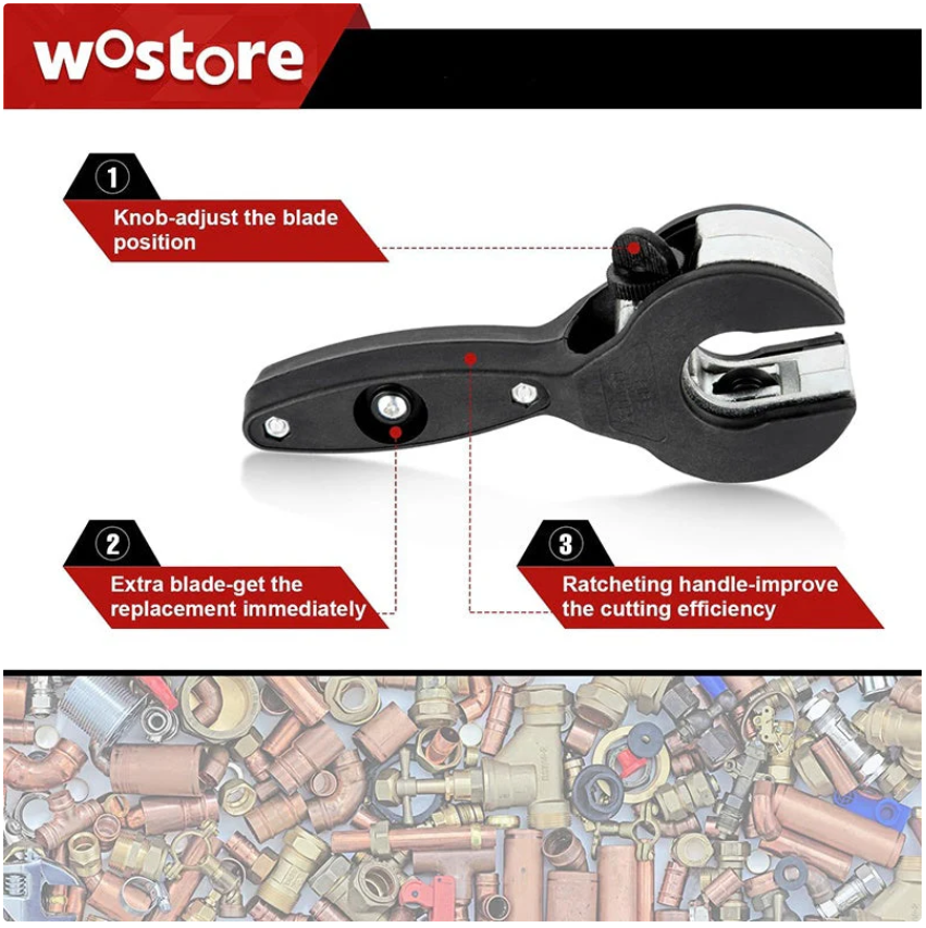 🔥Hot Sale 🔥Essential tools for the home🛠️ 3-Piece Ratcheting Tubing Cutter Set🔧