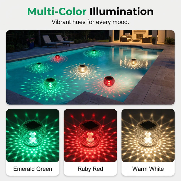 🔥New Hot Selling❤️‍🔥Solar-Powered Floating Pool Lights