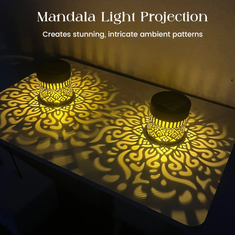 📢📢50% OFF !!!⏰Solar-Powered Mandala Projector Light