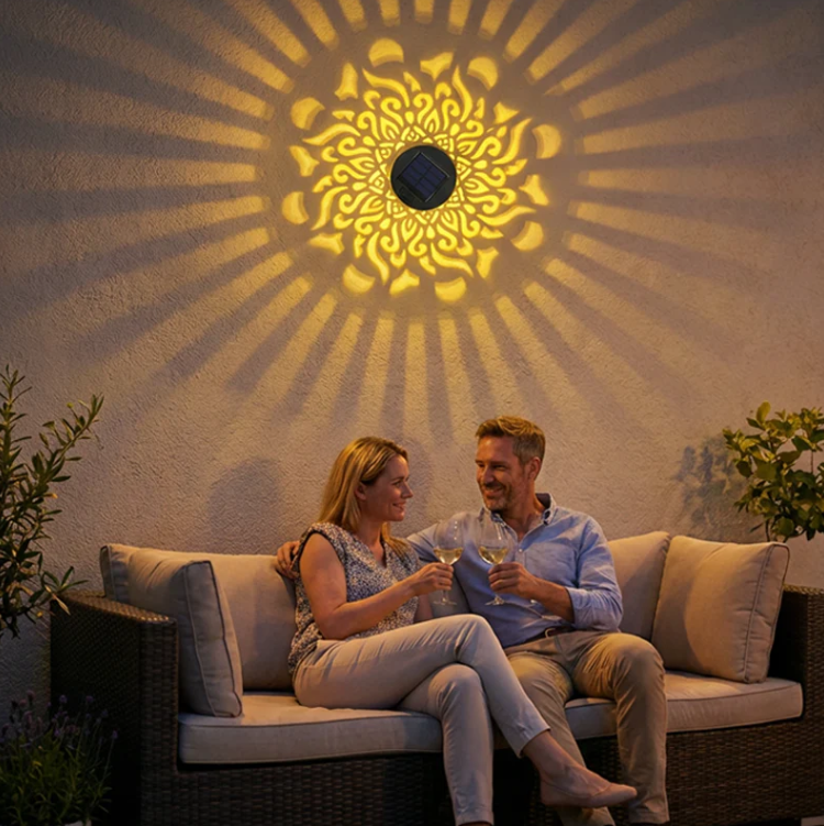 📢📢50% OFF !!!⏰Solar-Powered Mandala Projector Light