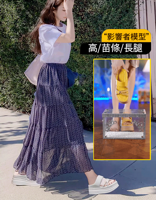 厚底水鑽沙灘坡跟涼鞋