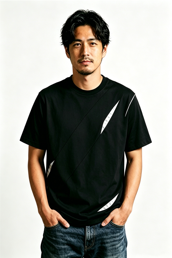 2色展開大人シンプル配色Ｔシャツ